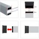thumbnail image 5 of Pack of 8 Rectangular Non-Marking PVC Chair Leg Caps 30mm x 50mm (1-3/16" X 2"), 5 of 5