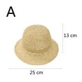 thumbnail image 5 of FRSASU Temperament Girl'S Seaside Bow Sun Hat Breathable Children'S Baby Girl Weave Hat, 5 of 7