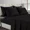 black, variant on Huba Homes 1800 Series 6 Piece Bed Sheet Set Soft Deep Pocket queen vanilla