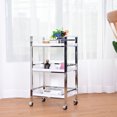 thumbnail image 1 of Costway 3 Tier Trolley Cart Storage Cart Lockable Wheels Kitchen Bathroom Utility Cart, 1 of 10