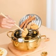 Stainless Steel Deep Fryer, Japanese Style Tempura Frying Pot with Lid