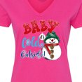 thumbnail image 4 of Inktastic Baby It's Cold Outside Women's V-Neck T-Shirt, 4 of 5