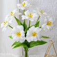 thumbnail image 3 of Guiexla Artificial Opening Tulip with Stem Realistic Colorful Fake Flower Home Office Table Centerpiece Faux Flower Branch Floral Arrangement Decoration, 3 of 8