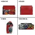 thumbnail image 5 of Pzuqiu Colorful Flower Leather Cross Body Bag Lightness Minimalist Quilted Leather Mini Crossbody Purse for Women Versatile Fashion Practical for Daily Use and Travel, 5 of 7