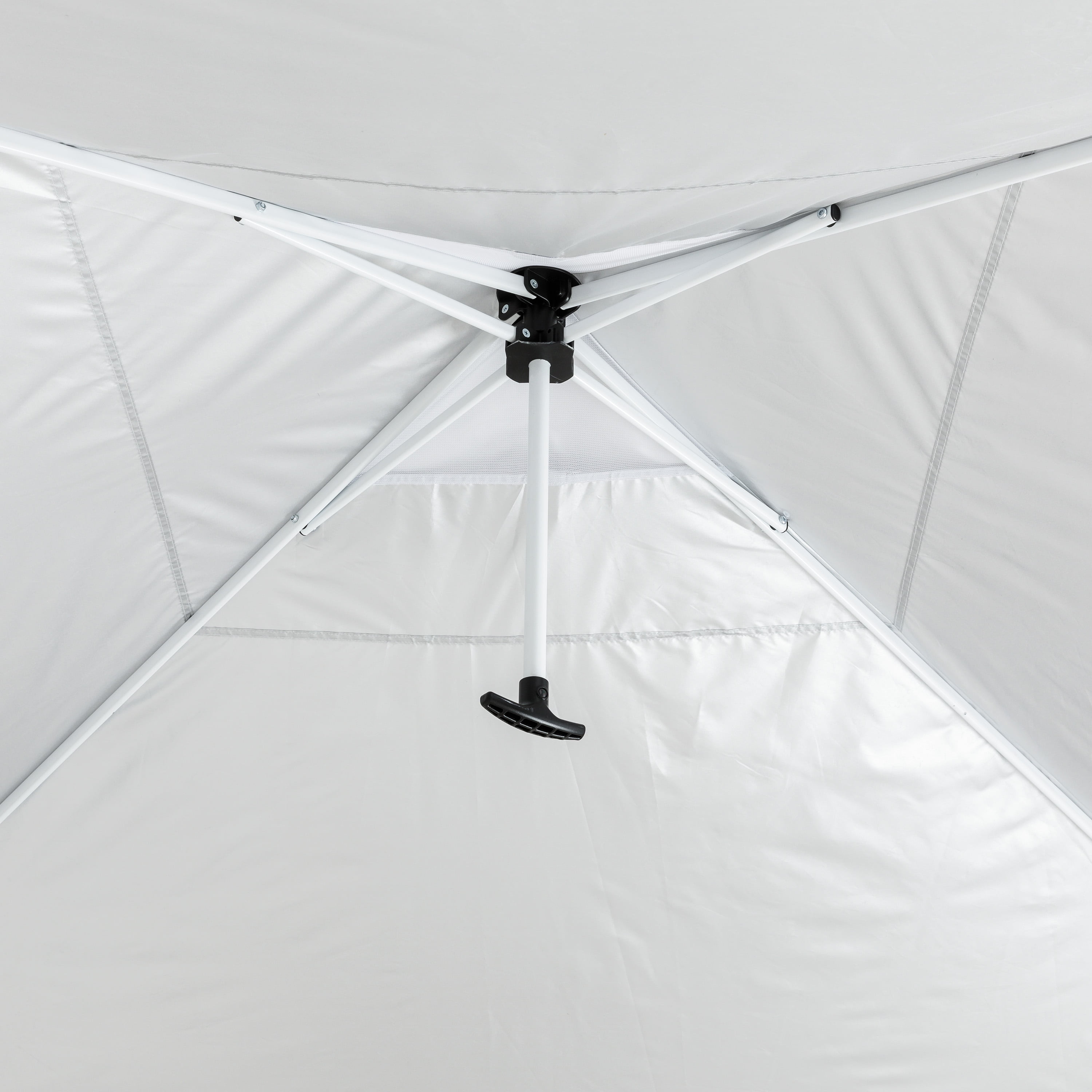 Ozark Trail Simple Push Straight Leg Instant Canopy, White, 10 ft x 10 ft