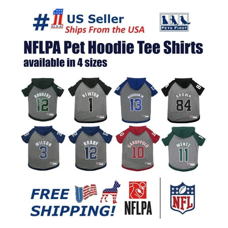 Pet Hoodie T-shirts - Pets First NFLPA Carson Wentz Hoodie T-Shirts PET GEAR for DOGS & CATS - Licensed