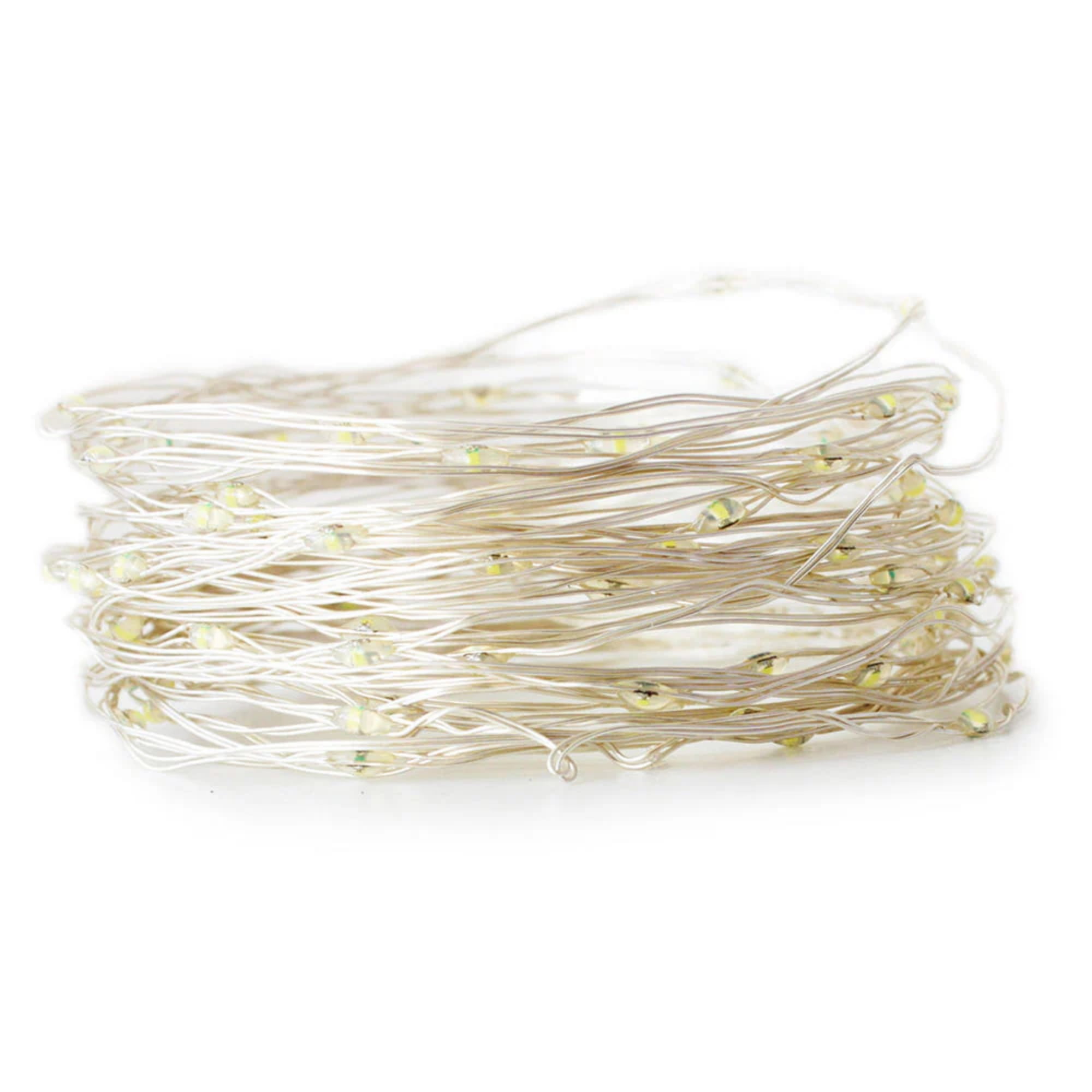Elegani 100 LED Silver Copper Fairy String Lights – 33ft Plug-In with 4" Spacing, Flexible Wire, Indoor/Outdoor Decorative Lighting