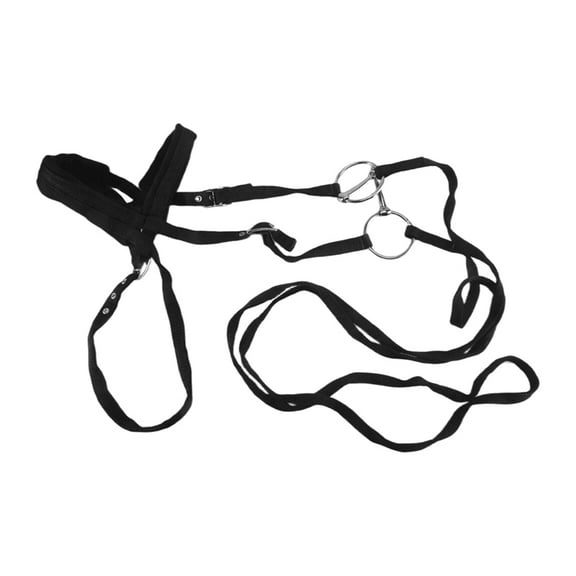 Adjustable Equipment Halter Horse Bridle with Bit and Rein Belt for Equestrian Accessories Soft Thicken Large