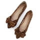 thumbnail image 1 of Zapatos planos TN TANGNEST, a la moda para mujer, con lazo, leopardo, marrón, 1 of 7
