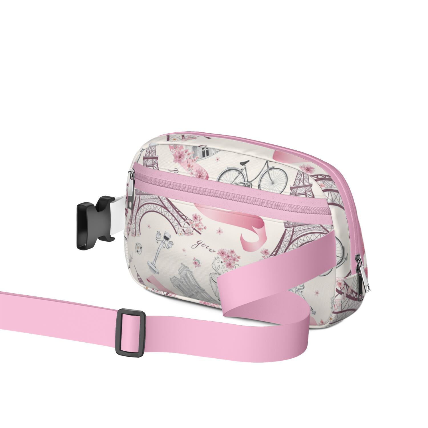 Paris Cross Body Bag Belt Bag for Women Waterproof Fanny Pack for Women Fashion Belt Bag Waist Packs for Music Festival Event