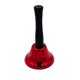 thumbnail image 1 of 1 campana de mano roja con mango de madera negro, campanillas de servicio de acero y metal de mano, campana de cena de llamada fuerte para mascotas, percusión musical, hogar, aula, escuela,, 1 of 5