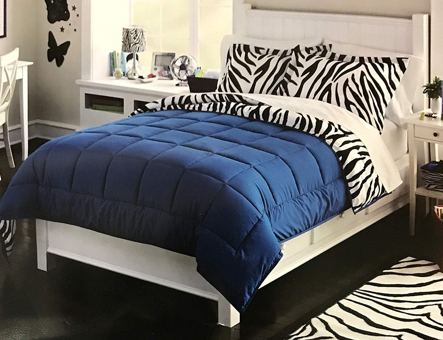 HGMart Comforter Set Zebra Pattern Quilt Set, Reversible, Full/Queen