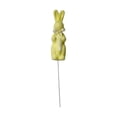thumbnail image 3 of Figura de conejo de Pascua para jardín, estaca de conejo flocado, estatua de conejo, adorno de relleno para jarrón, decoración para el hogar, interior Amarillo claro, 3 of 8