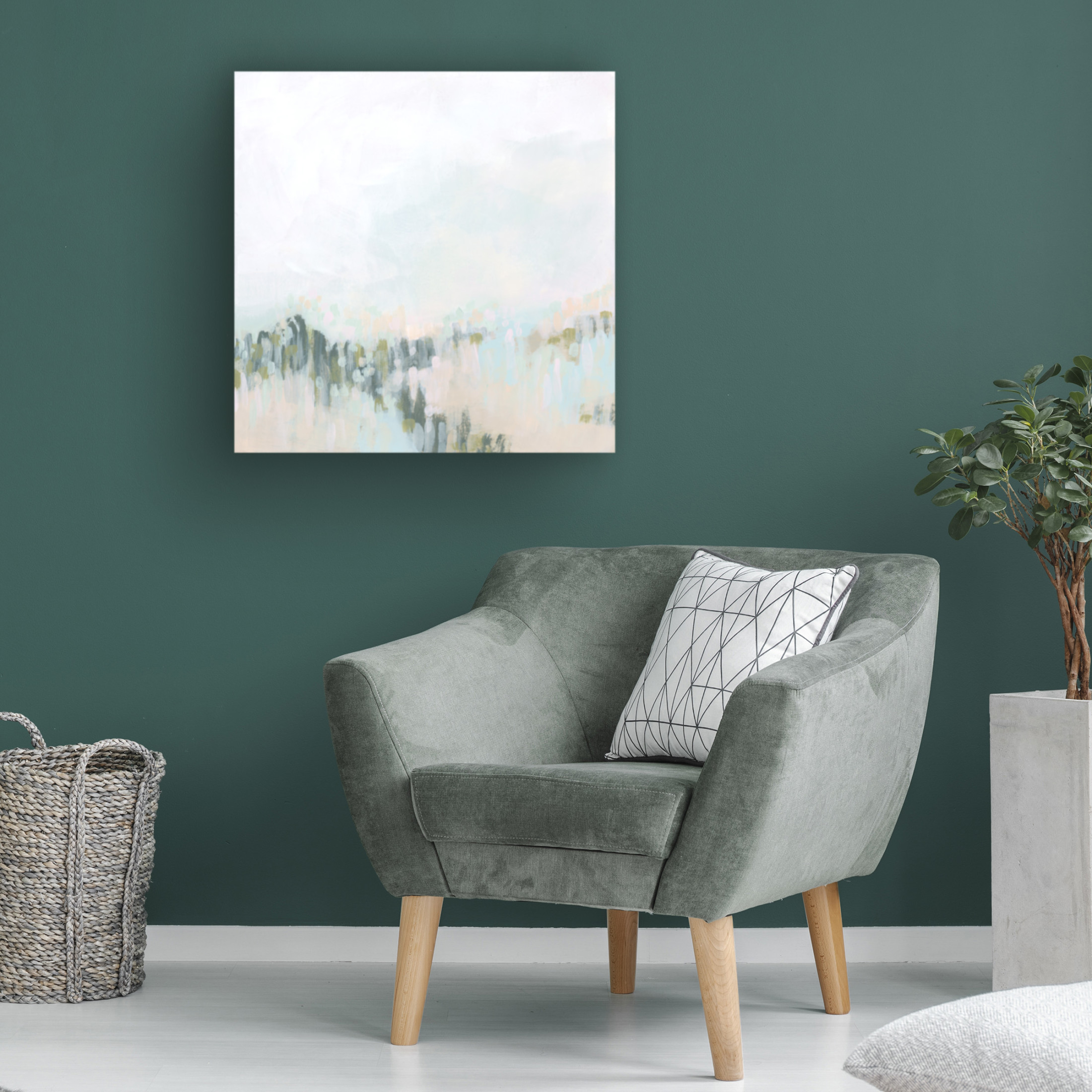 Trademark Fine Art June Erica Vess  Pastel Field I Canvas Wall Art
