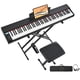 thumbnail image 1 of Piano digital MSTNE de 88 teclas con soporte y banco, color negro, 1 of 7