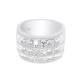 thumbnail image 3 of 1 3/4 Ct Round Cut Lab Created Moissanite Diamond 3-Row Anniversary Band Ring For Men In 14K White Gold Over Sterling Silver(G-H Color,1.75 Cttw)-13, 3 of 8