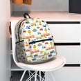 thumbnail image 5 of Pofeuu Cartoon Transport Print Laptop Backpack Travel Canvas Backpack for School Lightweight and Comfortable Backpack College Backpack Schoolbag, 5 of 6