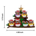 thumbnail image 4 of Maxora Personalized Ornaments Customized Christmas ornament Owl Family of 6 Free Customize, 4 of 9