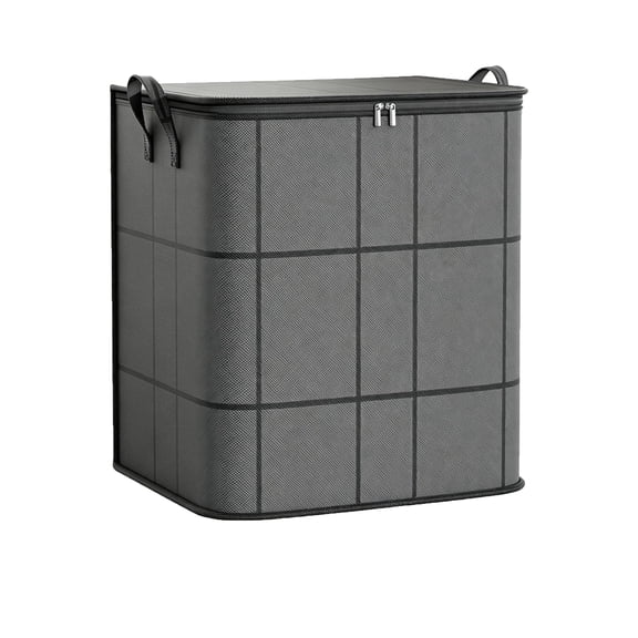 Spacious Moving Storage Bin, Zippered Organizer for Quilts, Bedding & Sweaters, Large Capacity Fabric Bag for Closet & Moving Day