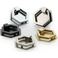 thumbnail image 2 of Ashley Norton MT6347-051-PCH Hex 2-3/8" Luxury Solid Brass Modern Hexagon Drop Ring, 2 of 2