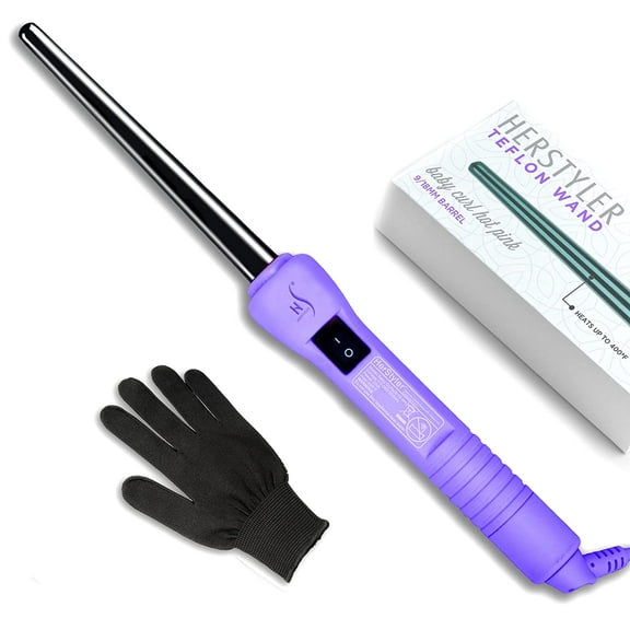 Herstyler Baby Curl Curling Iron, Purple