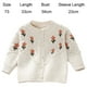thumbnail image 2 of Hukapapa-suéter de invierno para niña, cárdigan bordado de punto para bebé, abrigo, ropa de lana para bebé, blanco, 73cm, 2 of 5