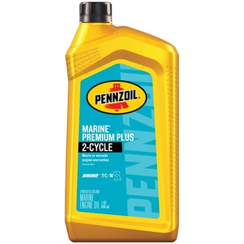 Pennzoil Marine Premium Plus 2-Cycle Synthetic Blend Motor Oil, 1 Quart