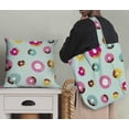 thumbnail image 5 of Soimoi Tissu Satin Modal Vert Imprimé Donuts par Yard 42 Pouces de Large, 5 of 5