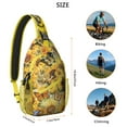 thumbnail image 5 of Sunflower Bloom Country Sling Backpack for Women, Rustic Floral Crossbody Shoulder Bag with Boho Yellow Wildflowers, Vintage Aesthetic Daypack, 5 of 6