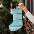 thumbnail image 5 of Fuzoiu Teal Turquoise Wood Print 18 inches Christmas Stockings, Personalized Christmas Stockings,for Family Decorations Hanging Ornament for Xmas Holiday Party, 5 of 7