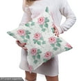 thumbnail image 5 of Ambesonne Floral Fabric by the Yard Upholstery, Polka Dots Flowers Romantic, 10 Yards, Soft Pink and Pale Seafoam, 5 of 5