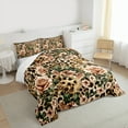 thumbnail image 3 of jejeloiu Wild Cheetah Pattern Full Size Comforter Sets,Rustic Rose Flower Bedding Comforter Set,Retro Leopard Print Bedding Sets For Boys Girls,Super Cozy Room Decor,3 Pieces, 3 of 8