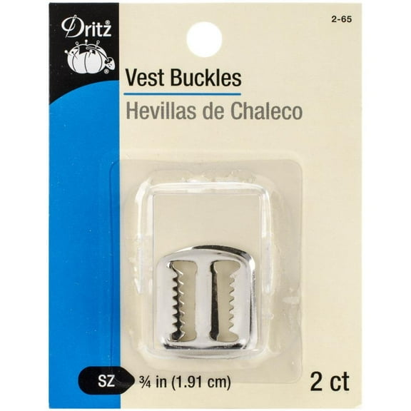 Dritz Vest Buckles 2/Pkg-Nickel