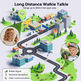 Lot de 2 talkie-walkies vidéo pour enfants, avec caméra HD et changeur de voix pour garçons et filles pour jeux familiaux, intérieur, extérieur, randonnée, Noël, anniversaire, cadeau de 3 à 12 ans