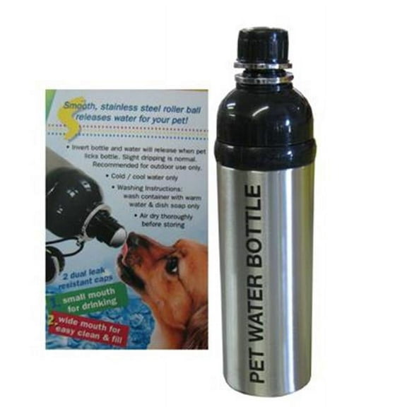 Good Life Gear SF6035 SS 24 oz.  BPA Free Travel Water Bottle For Pets - Silver