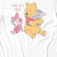 thumbnail image 3 of Disney Winnie The Pooh Women's Happy Days Ahead With Piglet Flowers T-Shirt (Bright White, S-XXL), 3 of 4