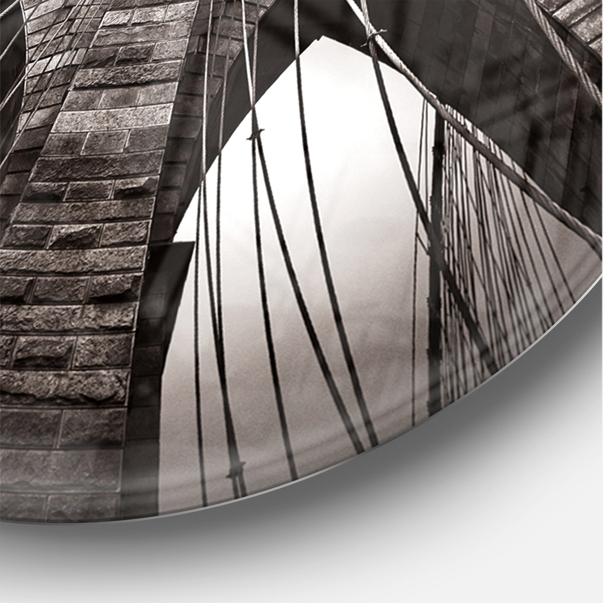 Designart 'Brooklyn Bridge in NYC USA' Metal Wall Clock