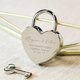 thumbnail image 4 of Candado con forma de corazón Yuxing grabado personalizado con llave oro rosa, 4 of 4