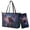 Purple-Bear Meteor Galaxy, variant on TSOVTHRID Bear Meteor Galaxy Print Tote Bags for Women Top Handle Satchel Purses Set Purple Hobo Shoulder Handbag with Matching Leather Wallet for Shopping