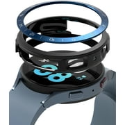 Ringke [Air Sports + Bezel Styling] Compatible with Samsung Galaxy Watch 5 44mm, Flexible Shockproof TPU Case with Adhesive Aluminum Frame Ring Cover - Black / 12 (Blue)