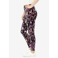 thumbnail image 3 of Woman Within Plus Size Tall Stretch-Cotton Knit Pull-On Printed Leggings, 3 of 6
