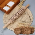 thumbnail image 5 of Gustave 3D Christmas Wooden Rolling Pin Embossing Roller Pins Wood Embossing Embossed XMAS Pattern for Cookies Baking Kitchen Tool (Snowflake, 17"), 5 of 9