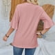thumbnail image 5 of KIHOUT Blusa de manga corta con cuello redondo y estampado de moda de verano para mujer, camisetas divertidas, blusas para mujer, liquidación, 5 of 5