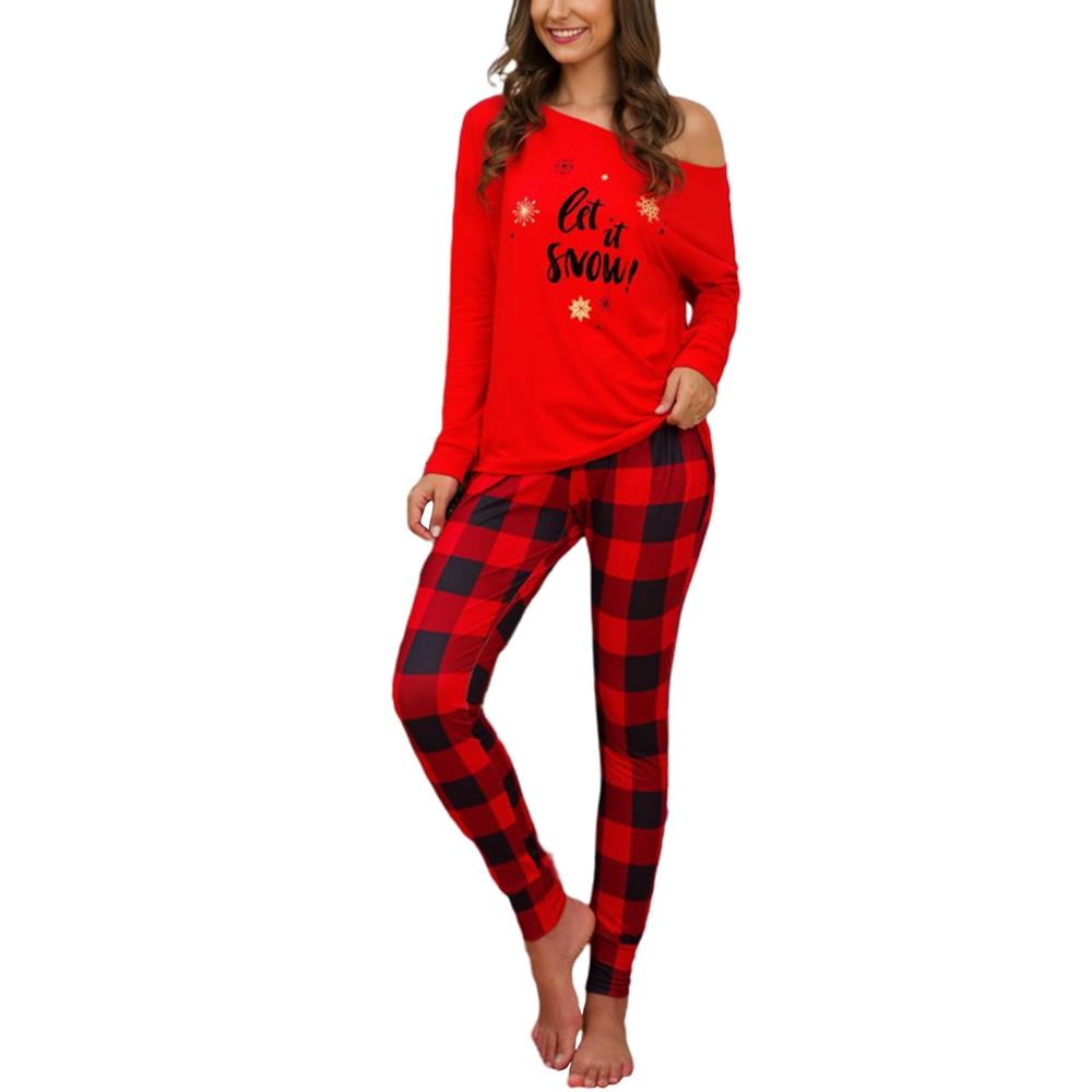 Matching Family Christmas Pajamas Women's and Women's Plus 2Piece