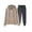 Beige+Dark Gray, variant on Fall Fashion Tracksuit For Men 2Pcs Athletic Hoodies Sets Men'S Casual Oversize Solid Color Drawstring Trouser Long Sleeve Hooded Set Running Jogging Sport Suit Set