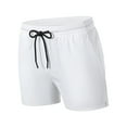 thumbnail image 2 of Pantalones cortos deportivos para hombre con bolsillos, holgados, para baloncesto, playa, entrenamiento, informales Blanco, 2 of 9