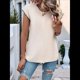 thumbnail image 4 of Suéter de Punto Sin Mangas con Cuello Redondo Informal de Verano para Mujer, Estilo Holgado, Tipo Jersey, Sin Mangas Albaricoque XL, 4 of 10