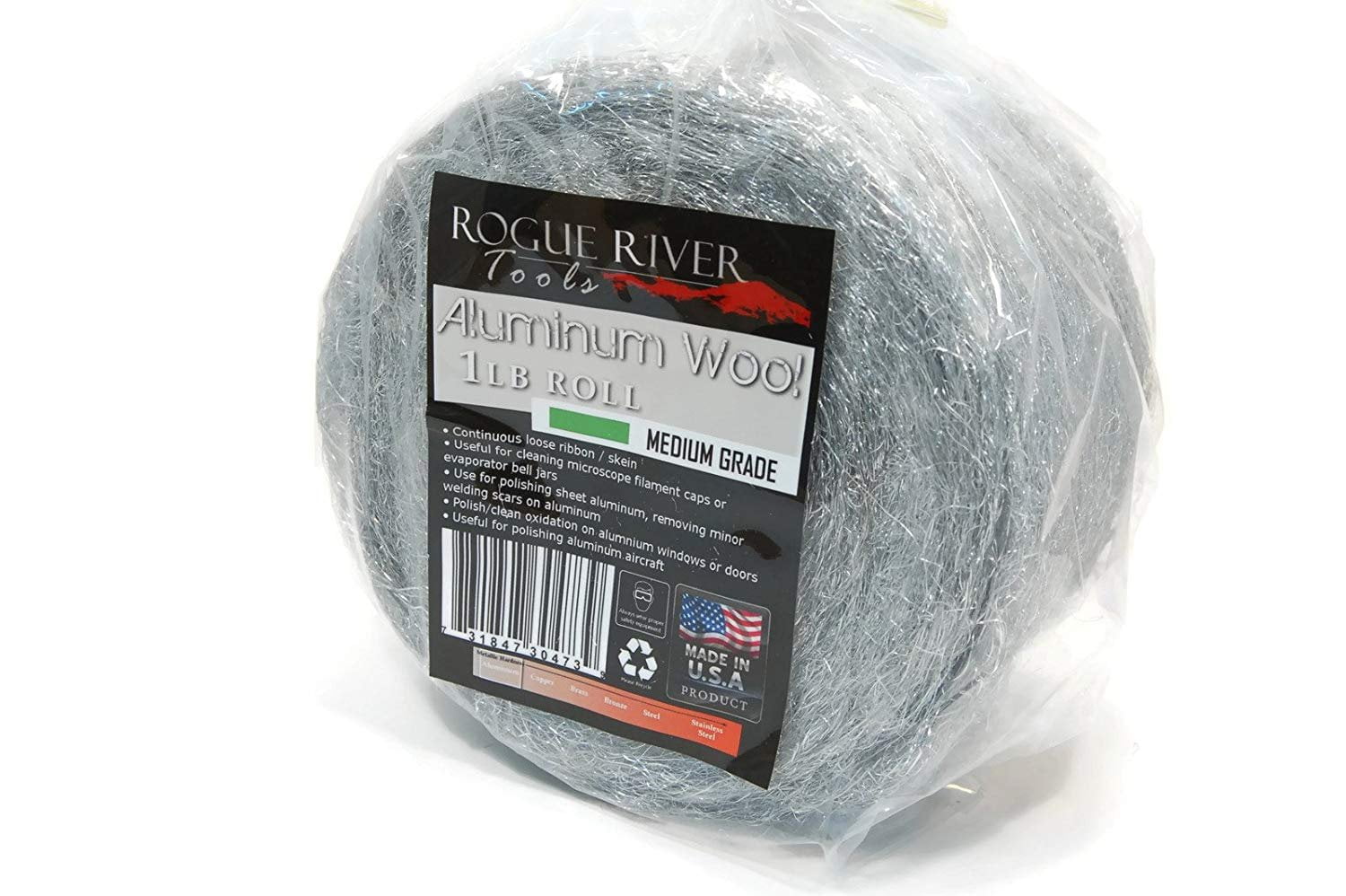 Coarse Grade Aluminum Wool Roll by Rogue River Tools 1lb 