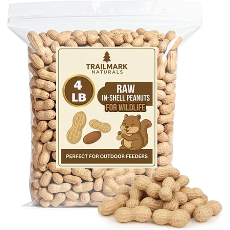 Trailmark Naturals 4 LB Raw Peanuts in Shell, Squirrel and Bird Food