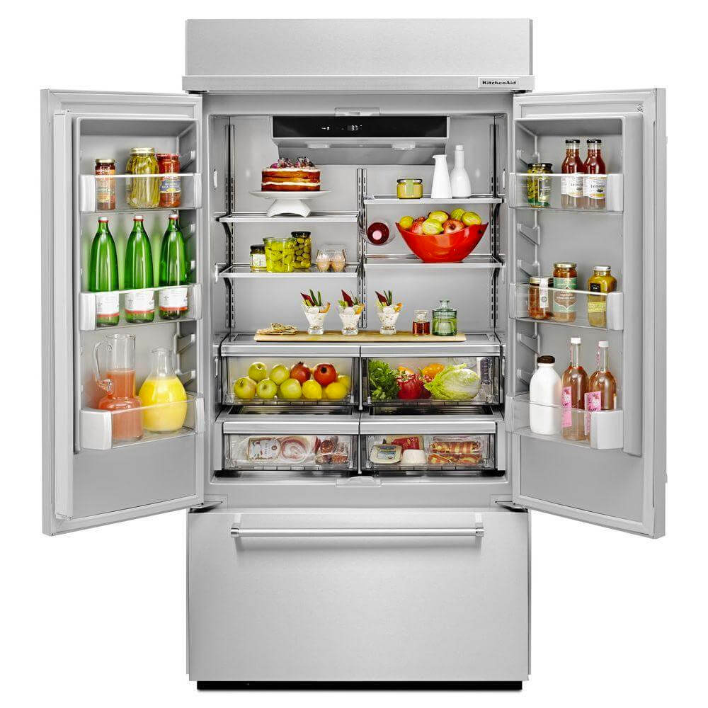 KitchenAid KBFN502ESS 24.2 Cu. Ft. Stainless Built-in French Door Refrigerator - image 3 of 6